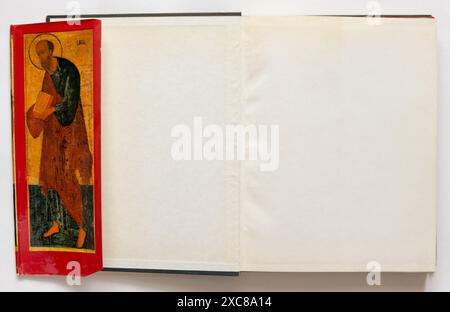 Malerei und Miniatur Moskaus von der Mitte des 15. Bis Anfang des 16. Jahrhunderts von Popow, erstmals 1975 in der UdSSR veröffentlicht. Stockfoto