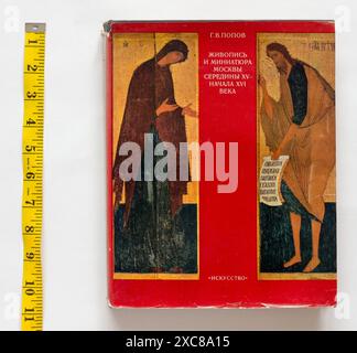 Malerei und Miniatur Moskaus von der Mitte des 15. Bis Anfang des 16. Jahrhunderts von Popow, erstmals 1975 in der UdSSR veröffentlicht. Stockfoto