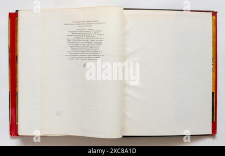 Malerei und Miniatur Moskaus von der Mitte des 15. Bis Anfang des 16. Jahrhunderts von Popow, erstmals 1975 in der UdSSR veröffentlicht. Stockfoto