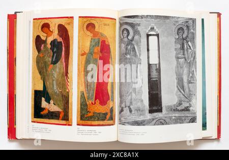 Malerei und Miniatur Moskaus von der Mitte des 15. Bis Anfang des 16. Jahrhunderts von Popow, erstmals 1975 in der UdSSR veröffentlicht. Stockfoto