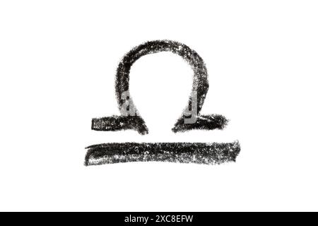 Ein handgezeichnetes Libra-Sternzeichen Stockfoto