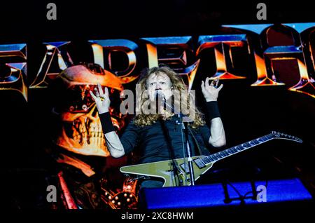 Dave Mustaine von Megadeth trat beim Release Athens Festival in Plateia Nerou/Griechenland auf, Juni 2024 Stockfoto