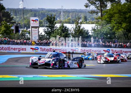 85 MICHAL Fabien (fra), DAVID Hadrien (fra), R-Ace GP, Duqueine M30 - D08 - Nissan, LMP3, #85, Action während der Straße nach Le Mans 2024, 3. Runde des Michelin Le Mans Cup 2024, auf dem Circuit des 24 Heures du Mans, vom 12. Bis 15. Juni, 2024 in Le Mans, Frankreich Stockfoto