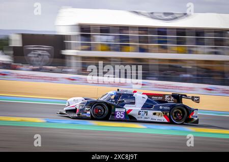 85 MICHAL Fabien (fra), DAVID Hadrien (fra), R-Ace GP, Duqueine M30 - D08 - Nissan, LMP3, #85, Action während der Straße nach Le Mans 2024, 3. Runde des Michelin Le Mans Cup 2024, auf dem Circuit des 24 Heures du Mans, vom 12. Bis 15. Juni, 2024 in Le Mans, Frankreich Stockfoto