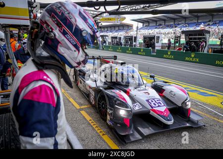 85 MICHAL Fabien (fra), DAVID Hadrien (fra), R-Ace GP, Duqueine M30 - D08 - Nissan, LMP3, #85, Action während der Straße nach Le Mans 2024, 3. Runde des Michelin Le Mans Cup 2024, auf dem Circuit des 24 Heures du Mans, vom 12. Bis 15. Juni, 2024 in Le Mans, Frankreich Stockfoto