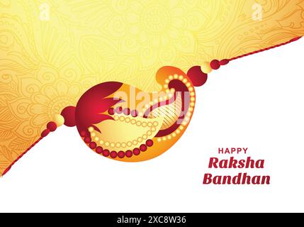Happy raksha Bandhan indian Brother and Sister Festival Card Design Stock Vektor