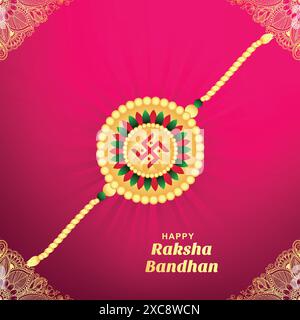Schöner Hintergrund der traditionellen hindus-raksha-Bandhan-Festivalkarte Stock Vektor