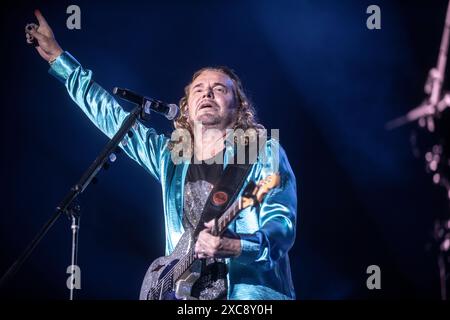 Maná Auftritt im Palau Sant Jordi, Barcelona 09. Juni 2024. Fotograf: Ale Espaliat Stockfoto