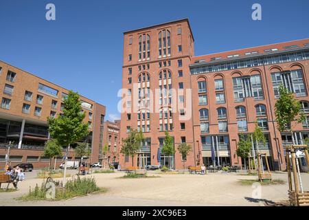 Katharinenhof im Uferpalais, Seniorenheim, ehemalige Schultheiß-Brauerei, Brauereihof, Wasserstadt Spandau, Hakenfelde, Spandau, Berlin, Deutschland Stockfoto