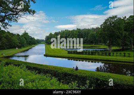 Studley Royal Water Garden, Ripon, North Yorkshire, England, Großbritannien. Stockfoto