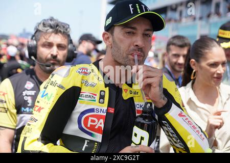 Misano Adriatico, Italien. Juni 2024. Foto Alessandro La Rocca/LaPresse15-06-2024, Misano World Circuit Marco Simoncelli Sport-Motociclismo-WSBK FIM Superbike World Championship-Pirelli Emilia Romagna Runde 14-16-Juni 2024 Gara 1 nella Foto: Andrea Iannone Ducati Foto Alessandro La Rocca/ Credit: LaPresse/Alamy Live News Stockfoto