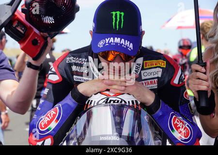 Misano Adriatico, Italien. Juni 2024. Foto Alessandro La Rocca/LaPresse15-06-2024, Misano World Circuit Marco Simoncelli Sport-Motociclismo-WSBK FIM Superbike World Championship-Pirelli Emilia Romagna Runde 14-16-Juni 2024 Gara 1 nella Foto: jonatan Rea -Yamaha Foto Alessandro La Rocca/ Credit: LaPresse/Alamy Live News Stockfoto