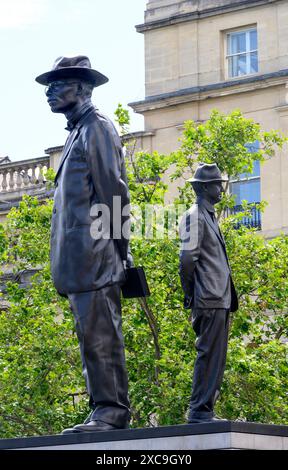 London, England, Großbritannien. „Antilope“ von Samson Kambalu auf dem vierten Sockel auf dem Trafalgar Square (2022-24) Statue des Baptisten Predigers und Pan-Afri Stockfoto