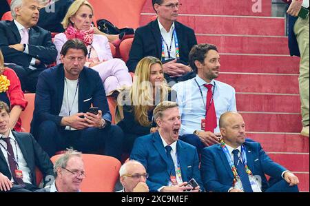 Luca Toni, Roman Weidenfeller, beide ehemalige Pro-Spieler im Gruppenspiel DEUTSCHLAND, Großbritannien. , . Am 14. Juni 2024 in München. Fotograf: ddp Images/STAR-Images Credit: ddp Media GmbH/Alamy Live News Stockfoto