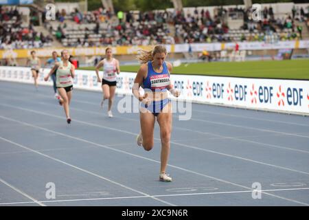 Paris, Frankreich, Freitag, 14. juni 2024, Handisport Paris Open 2024, Bouthoorn, 200m T36/T38-Finale für Damen. Credit Francois Loock / Alamy Live News Stockfoto