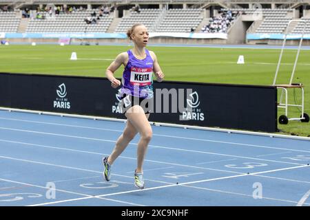 Paris, Frankreich, Freitag, 14. juni 2024, Handisport Paris Open 2024, Keita Nantenin, 400m T13-Finale der Frauen. Credit Francois Loock / Alamy Live News Stockfoto