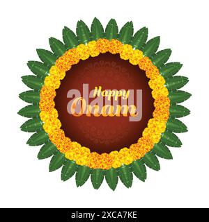 Happy Onam südindische Festfeiertage Hintergrund Stock Vektor