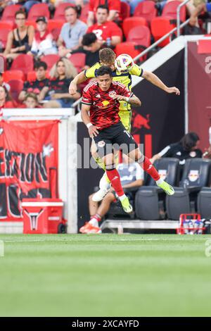 Harrison, Usa . Juni 2024. New York Red Bulls spielen am 15. Juni 2024 gegen die Nashville of Major League Soccer in der Red Bull Arena in Harrison, New Jersey Stockfoto