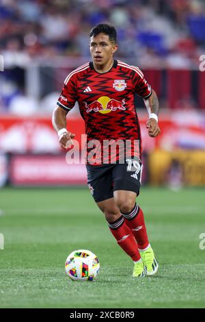 Harrison, Usa . Juni 2024. Carmona of New York Red Bulls spielen am 15. Juni 2024 gegen die Nashville of Major League Soccer in der Red Bull Arena in Harrison, New Jersey Stockfoto