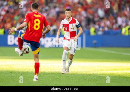 Berlin, Deutschland. Juni 2024. Ivan Perisic (14) aus Kroatien war beim Spiel der UEFA Euro 2024 in der Gruppe B zwischen Spanien und Kroatien im Olympiastadion in Berlin zu sehen. Quelle: Gonzales Photo/Alamy Live News Stockfoto