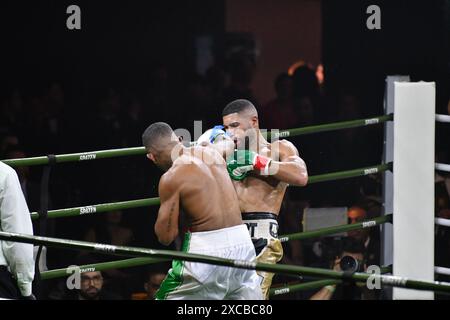 Sao Paulo, Brasilien. Juni 2024. São PAULO, BRASILIEN – 16. JUNI: Esquiva Falcão kämpft gegen Hebert Conceição bei der Spaten Fight Night am 16. Juni 2024 in Sao Paulo, Brasilien. (Foto: Leandro Bernardes/PxImages) Credit: PX Images/Alamy Live News Stockfoto