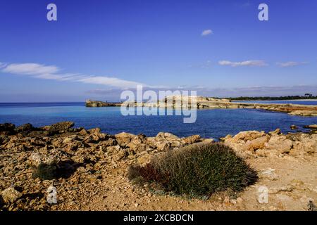 Punta Negra, es Caragol Beach. Hohes Umweltschutzgebiet, Santaniy, Mallorca. Balearen. Spanien. Stockfoto