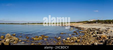 Es Caragol Beach. Hohes Umweltschutzgebiet, Santaniy, Mallorca. Balearen. Spanien. Stockfoto