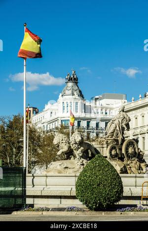 Cibeles-Brunnen, Jahr 1782, Cibeles-Platz, Madrid, Spanien, Europa Stockfoto