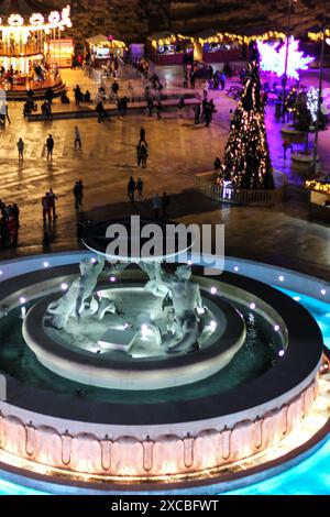 Tritoni Brunnen Valletta Malta Stockfoto