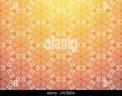 Ethnischer dekorativer Hintergrund mit buntem Blumenmandala-Muster Stock Vektor