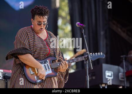 Manchester, USA. Juni 2024. Brittany Howard während des Bonnaroo Music and Arts Festivals am 15. Juni 2024 in Manchester, Tennessee (Foto: Daniel DeSlover/SIPA USA) Credit: SIPA USA/Alamy Live News Stockfoto