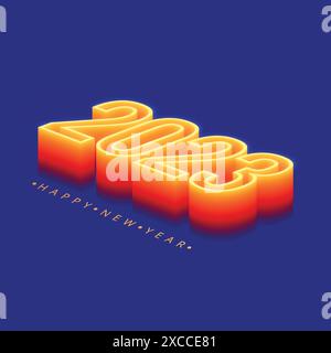 Grußkarte Happy New Year farbenfroher Hintergrund 2023 Stock Vektor