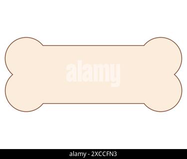 Großer Knochen. Breiter, langer Knochen. Vektorillustration auf weißem Hintergrund. Stock Vektor