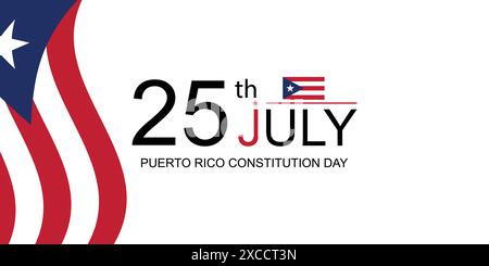 25. Juli: Tag der Verfassung von Puerto Rico Stock Vektor