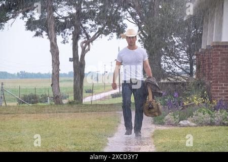 GLEN POWELL in TWISTERS (2024), Regie führte LEE ISAAC CHUNG. Quelle: Amblin Entertainment/The Kennedy/Marshall Company/Universal Pictures/Warner Bros./Lightnin' Production Rentals/Album Stockfoto