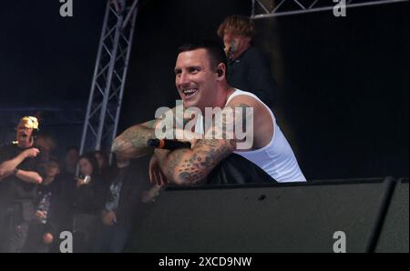 Leicestershire, Großbritannien. Sonntag, 16. Juni 2024. Parkway Drive tritt am geheimen Set auf der Dogtooth-Bühne beim Download Festival 2024 im Donington Park auf. Download ist das größte Rock and Metal Festival in Großbritannien mit einer Kapazität von 75.000 Personen. Quelle: Jon Harris/Alamy Live News Stockfoto