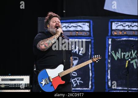 Donington, Großbritannien. Juni 2024. Bowling für Suppe Unterhaltung auf der Hauptbühne beim Download Festival. Quelle: Cristina Massei/Alamy Live News Stockfoto