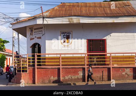 Juilgalpa, Nicaragua - 13. März 2024: Gebäude der Universidad Nacional Padre Gaspar Garcia Laviana (UNPGGL) nationale Universität in Juilgalpa Hauptstadt Chontales Department von Nicaragua Stockfoto