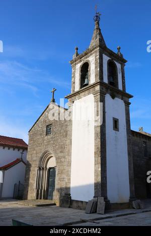 Kirche Santa Maria dos Anjos, ValenÁa do Minho, Viana do Castelo, Portugal. Stockfoto