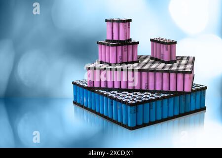 Batteriesatz für Elektrofahrzeuge. Stockfoto