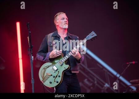 Die amerikanische Rockband Queens of the Stone Age trat beim Rock im Park Festival in Nürnberg auf. Stockfoto