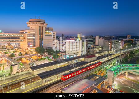 Toyotashi City, Aichi, Japan Stadtbild in der Dämmerung. Stockfoto