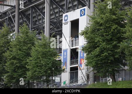 Hamburg, Deutschland. Juni 2024. Blick im Volksparkstadion während der UEFA Euro 2024 in Hamburg am 16. Juni 2024. Foto: Sanjin Strukic/PIXSELL Credit: Pixsell/Alamy Live News Stockfoto