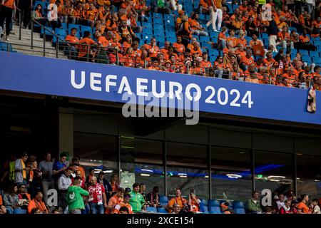 Hamburg, Deutschland. Juni 2024. Das Spiel der UEFA Euro 2024 in der Gruppe D zwischen Polen und den Niederlanden findet im Volksparkstadion in Hamburg statt. Stockfoto