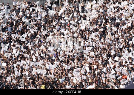 Sao Paulo, Sao Paulo, Brasilien. Juni 2024. Sao Paulo (SP), 16/2024 - BRAZILEIRO/CORINTHIANS Quimica Arena, in Sao Paulo-SP. (Kreditbild: © Ronaldo Barreto/TheNEWS2 via ZUMA Press Wire) NUR REDAKTIONELLE VERWENDUNG! Nicht für kommerzielle ZWECKE! Stockfoto