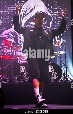 Die US-amerikanische Rap-Metal-Band Body Count mit dem Rapper Ice-t trat beim Rock im Park Festival in Nürnberg auf. Stockfoto