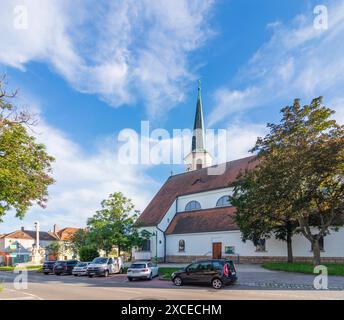 Kirche Guntramsdorf, Pestsäule Guntramsdorf Wienerwald, Wienerwald Niederösterreich, Niederösterreich Österreich Stockfoto