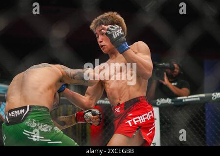 UFC Fighter Tatsuro Taira und Alex Perez Stockfoto