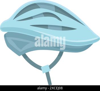 Blauer Fahrradhelm für Sicherheit und Schutz für Radfahrer während der Fahrt Stock Vektor