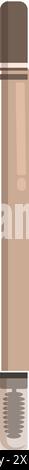 Doppelseitiger Augenbrauenstift mit Pinsel für perfektes Make-up Stock Vektor